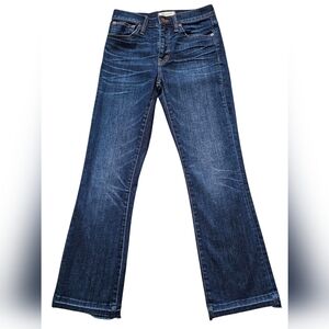 Madewell Women's "Cali Demi Boot" cropped/mini flare raw hem, size 25